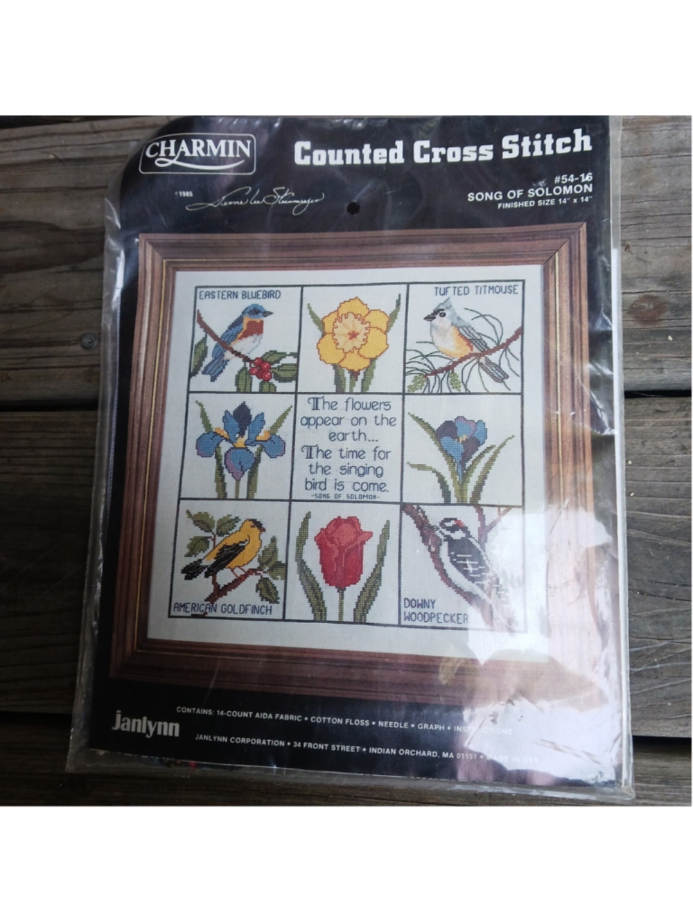 Janlynn 1985 Counted Cross Stitch Kit Song Of Solomon Flowers Birds